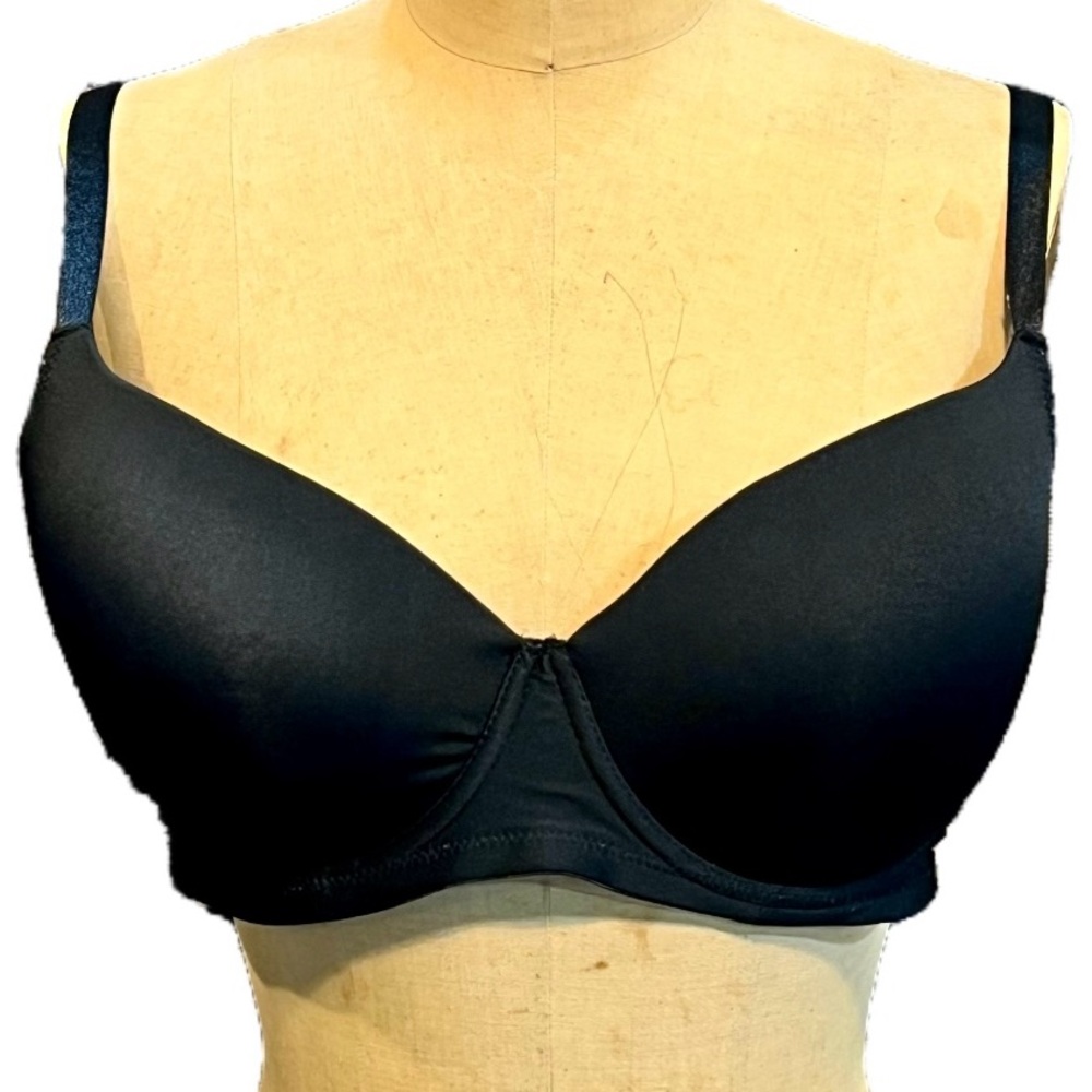 Just My Size 40C full figure black bra smooth cup‎ lightly padded